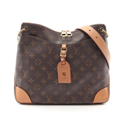 ルイ・ヴィトン LOUIS VUITTON オデオン NM MM モノグラム ショルダーバッグ バッグ PVCコーティングキャンバス レザー モノグラム レディース ブラウン系 M45355 【中古】