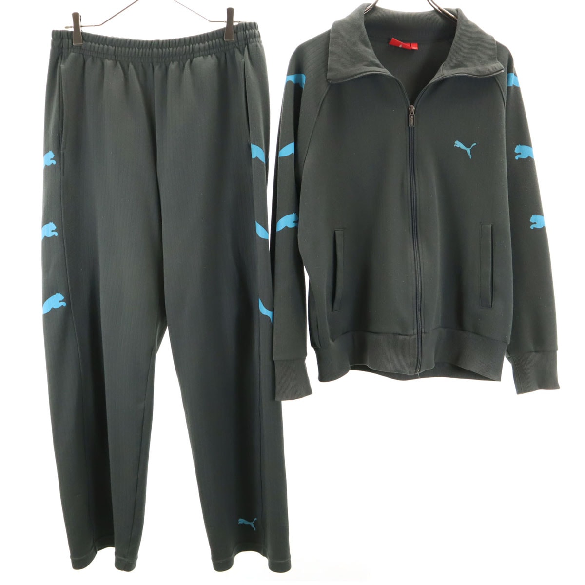 PUMA プーマ 日本製 トラックジャケット 上下セットアップ L グレー ジャージ