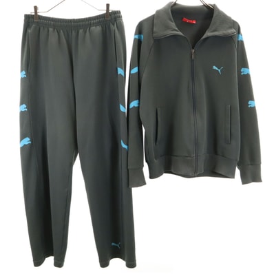 PUMA プーマ 日本製 トラックジャケット 上下セットアップ L グレー ジャージ