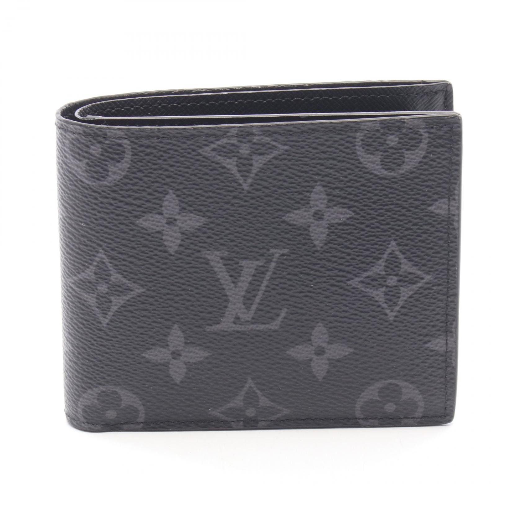 ルイ・ヴィトン LOUIS VUITTON ポルトフォイユ マルコ NM 二つ折り財布 財布 キャンバス PVC モノグラム・エクリプス メンズ ブラック系 M62545 【中古】