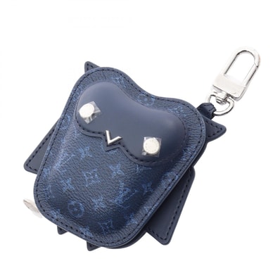 ルイ・ヴィトン LOUIS VUITTON LV オウル チャーム アクセサリー レザー PVC モノグラム オセアン メンズ ネイビー系 M03405 【中古】