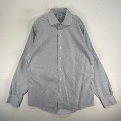 古着 ブルックスブラザーズ Brooks Brothers 長袖シャツ カラーステイ M ブルー系 チェック メンズ