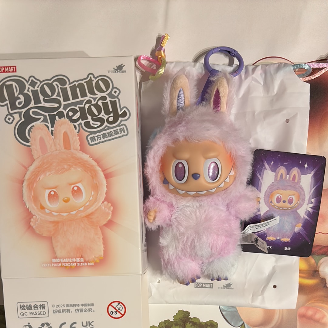 POP MART THE MONSTERS (LABUBU) Big into Energy Series Plush Pendant LUCK