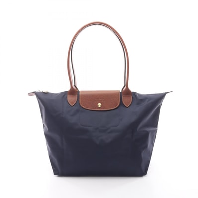 ロンシャン Longchamp ル プリアージュ オリジナル L トートバッグ バッグ キャンバス レザー レディース ネイビー系 / ブラウン系 L1899089P68 【新品】