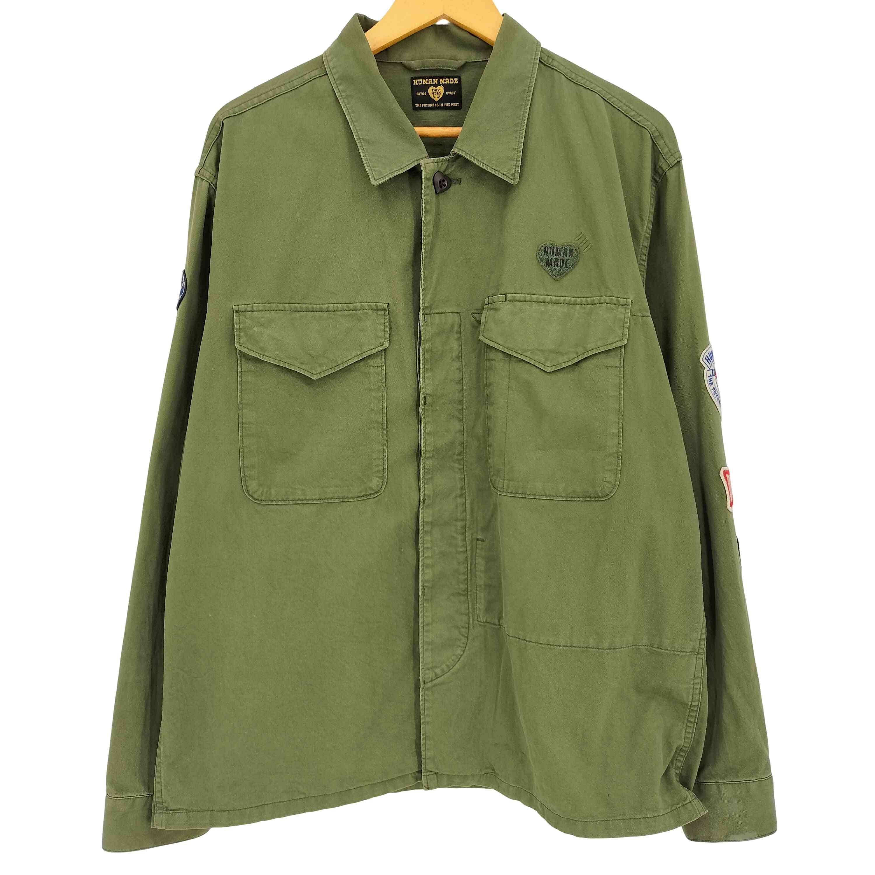 24aw Patched Military Shirt Olive Drab【1143006596029】