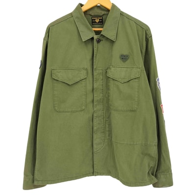 24aw Patched Military Shirt Olive Drab【1143006596029】