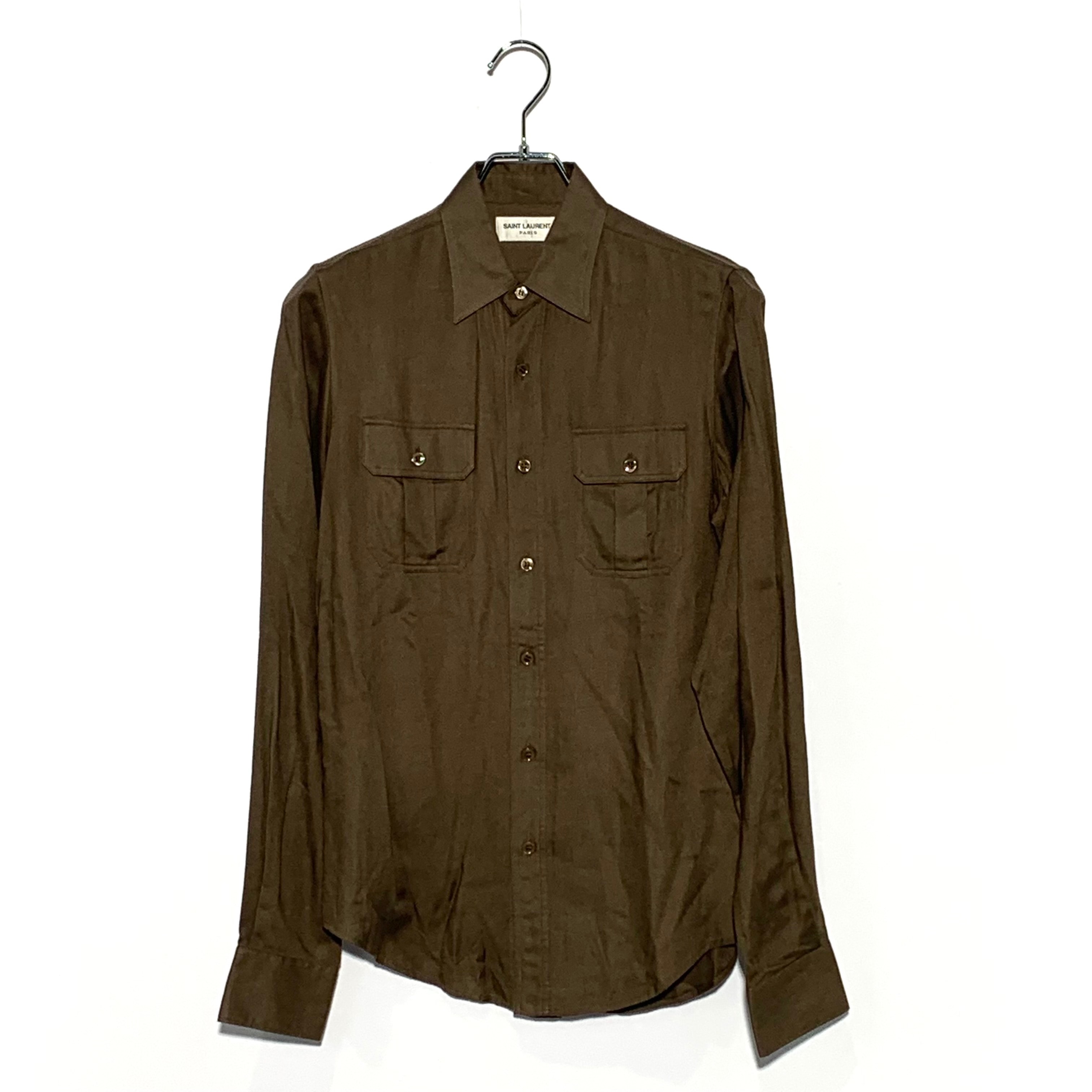 Saint Laurent Paris Military Shirt Olive
