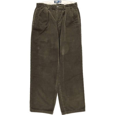 古着 ラルフローレン Ralph Lauren POLO by Ralph Lauren ANDREW PANT 太畝 ツータック コーデュロイパンツ メンズw32相当/eaa610821