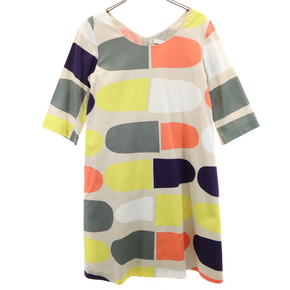 marimekko マリメッコ 総柄 5分袖 ワンピース 32