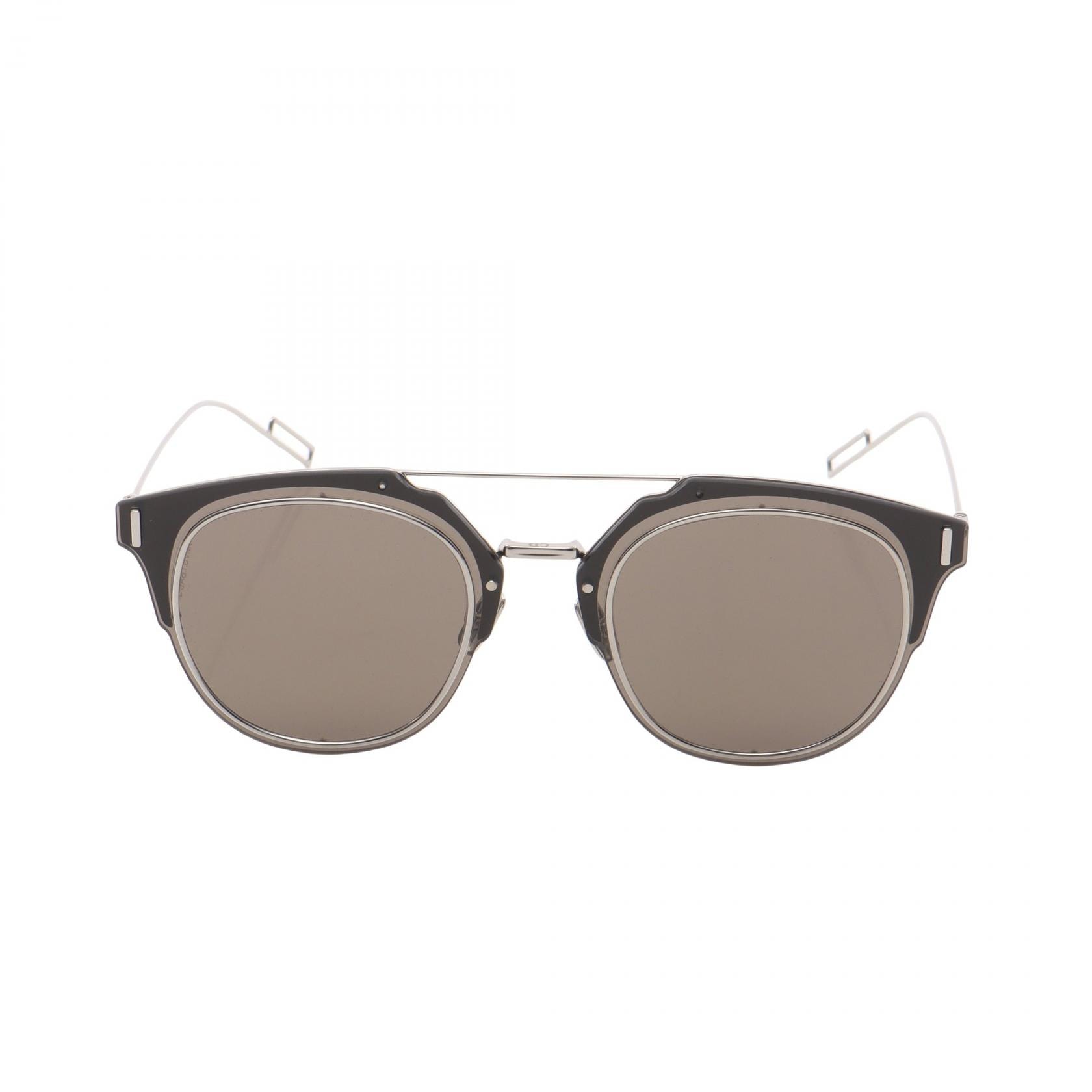 ディオール・オム DIOR HOMME DIORCOMPOSIT1.0 グラデーションレンズ サングラス 衣料品 メタル メンズ ブラック系 / シルバー系 【中古】