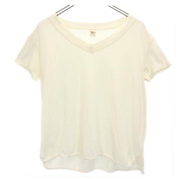 Ron Herman ロンハーマン 日本製 半袖 Vネック Tシャツ XS 生成り
