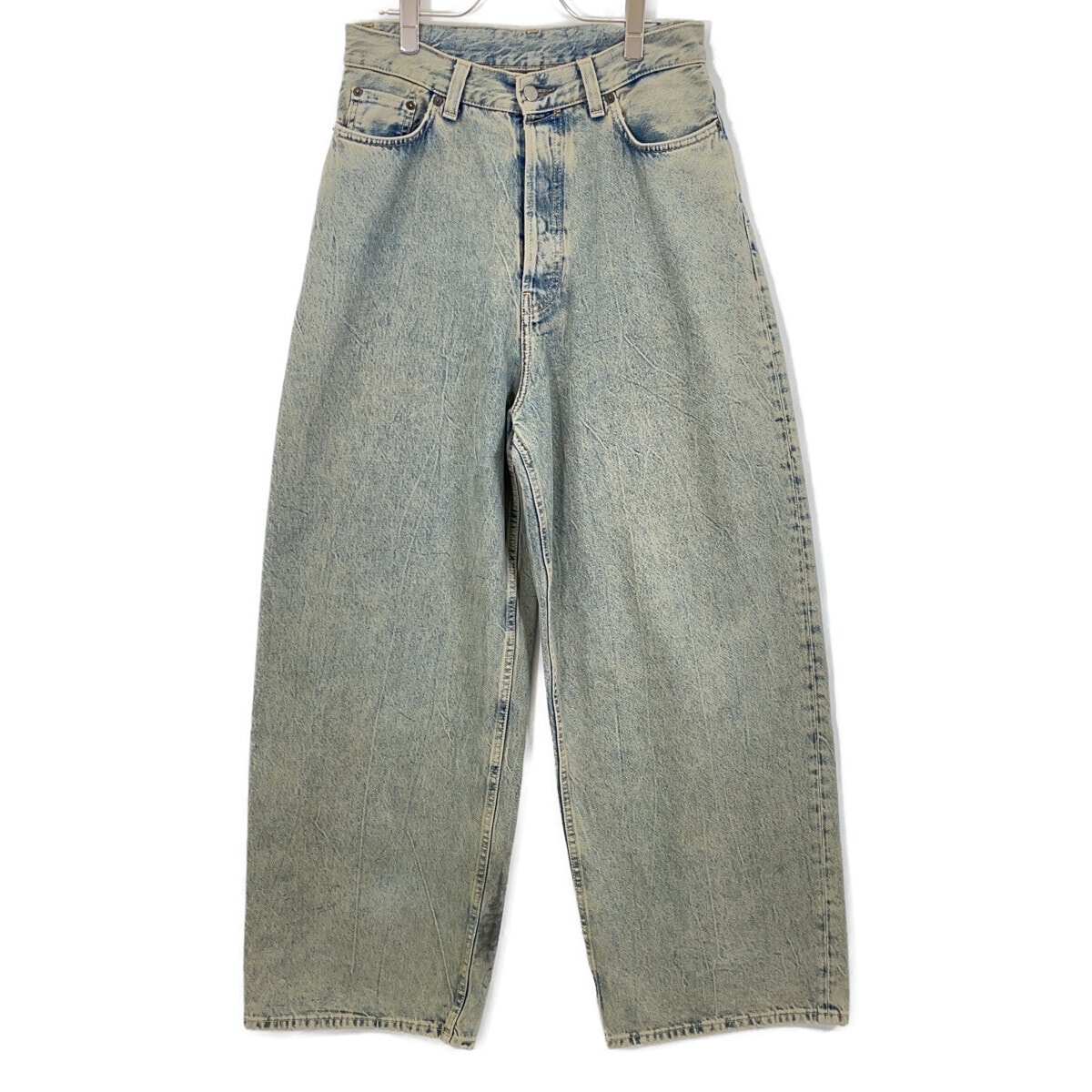 アクネ ストゥディオズ 23F FN A00443 ブルー ボタンフライ Delta Wide Leg Jeans 34