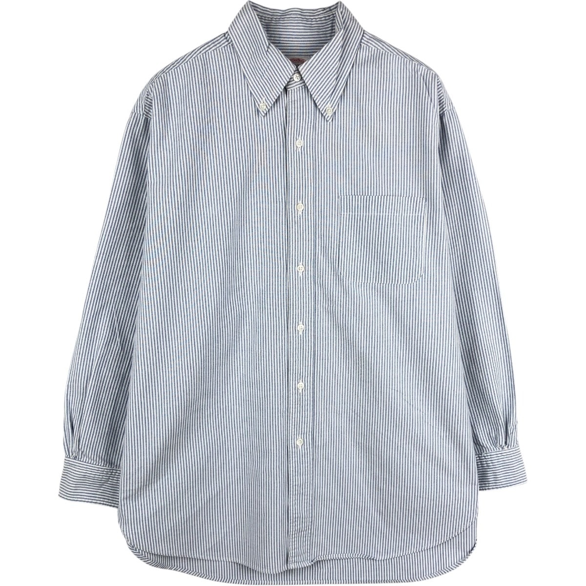 古着 ブルックスブラザーズ Brooks Brothers Est.1818 長袖 ボタンダウンストライプシャツ USA製 メンズL相当/eaa677057