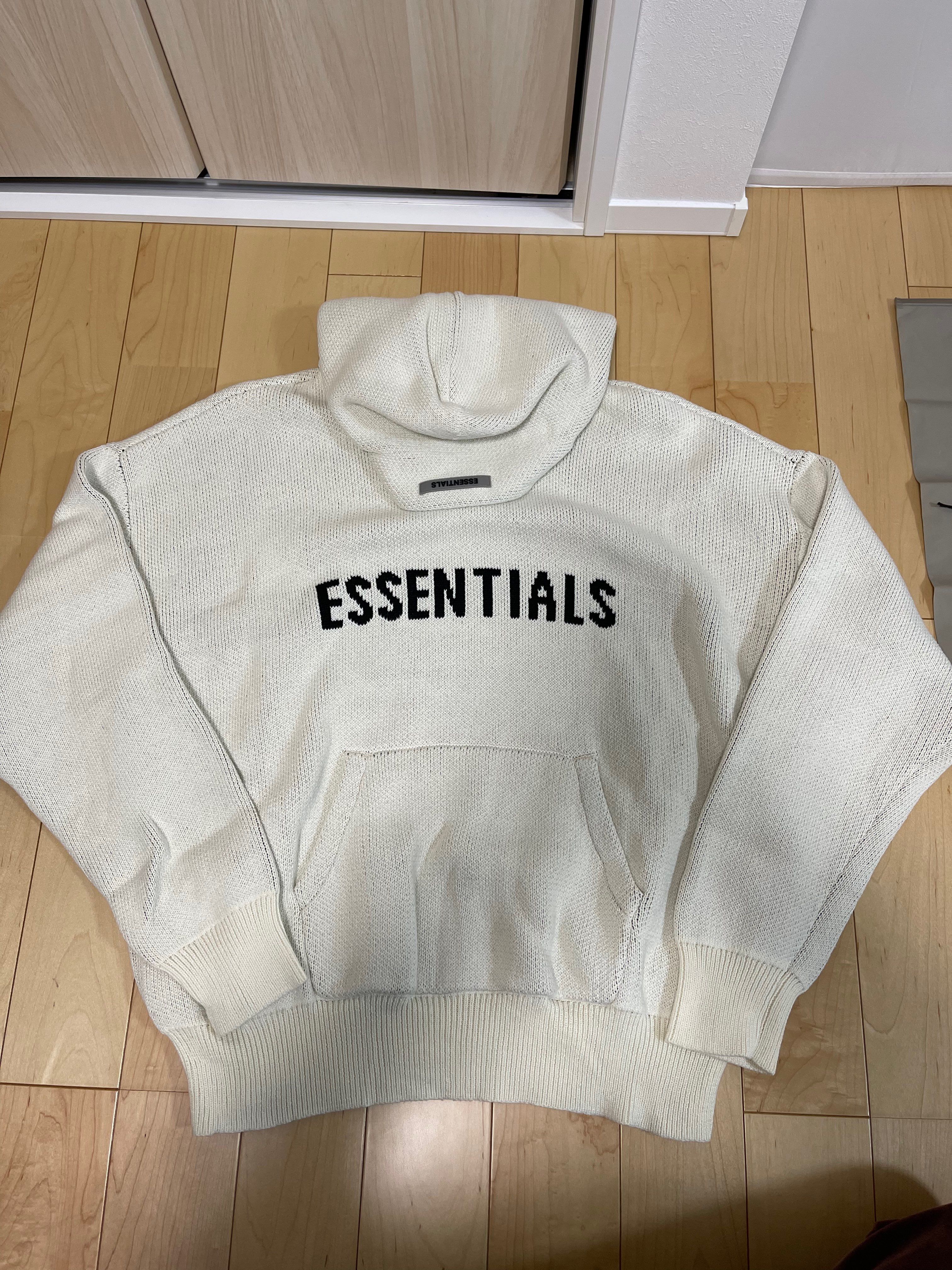 FEAR OF GOD ESSENTIALS Knit Hoodie "Cream"