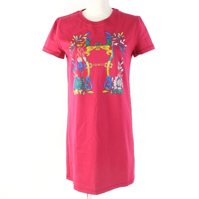 極美品 エルメス ワンピース DELLA CAVALLERIA ピンク系 34