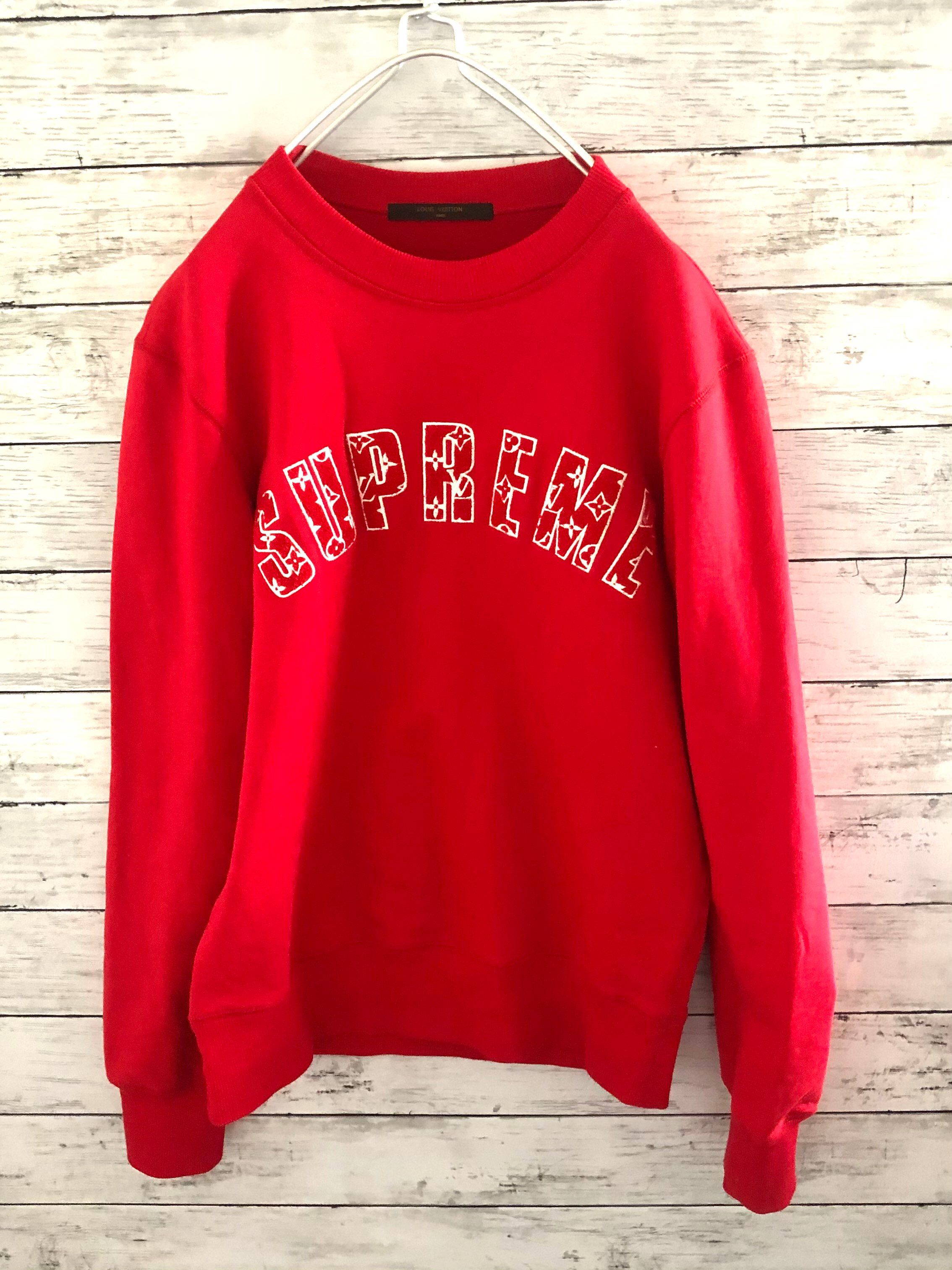Supreme / Louis Vuitton Arc Logo Crewneck "Red"