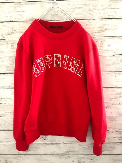 Supreme / Louis Vuitton Arc Logo Crewneck "Red"