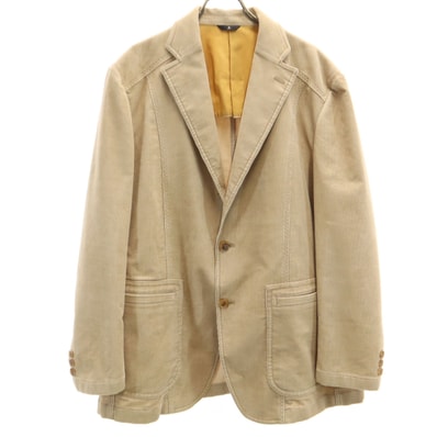LANVIN LA COLLECTION ランバンコレクション 日本製 コーデュロイ テーラードジャケット 48 ベージュ