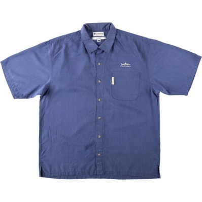 古着 コロンビア Columbia 半袖 アセテート×ポリシャツ ボックスシャツ メンズL相当/eaa674563
