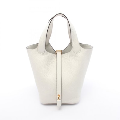 エルメス HERMES ピコタンロックPM ハンドバッグ バッグ レザー トリヨンクレマンス トリヨンクレマンス ニューホワイト W刻印(2024年製造) レディース ホワイト系 【中古】