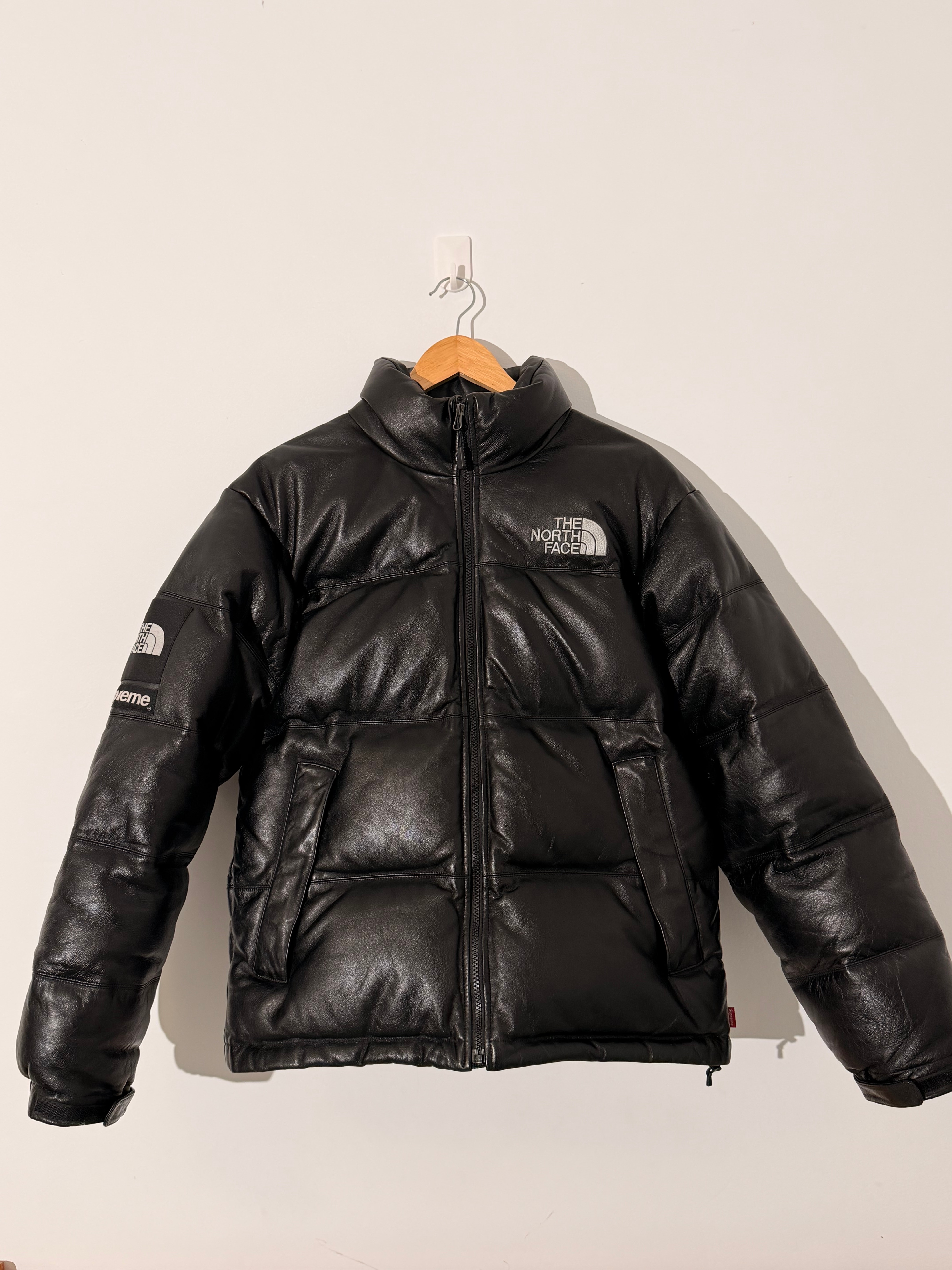 Supreme x The North Face Leather Nuptse Jacket "Black"