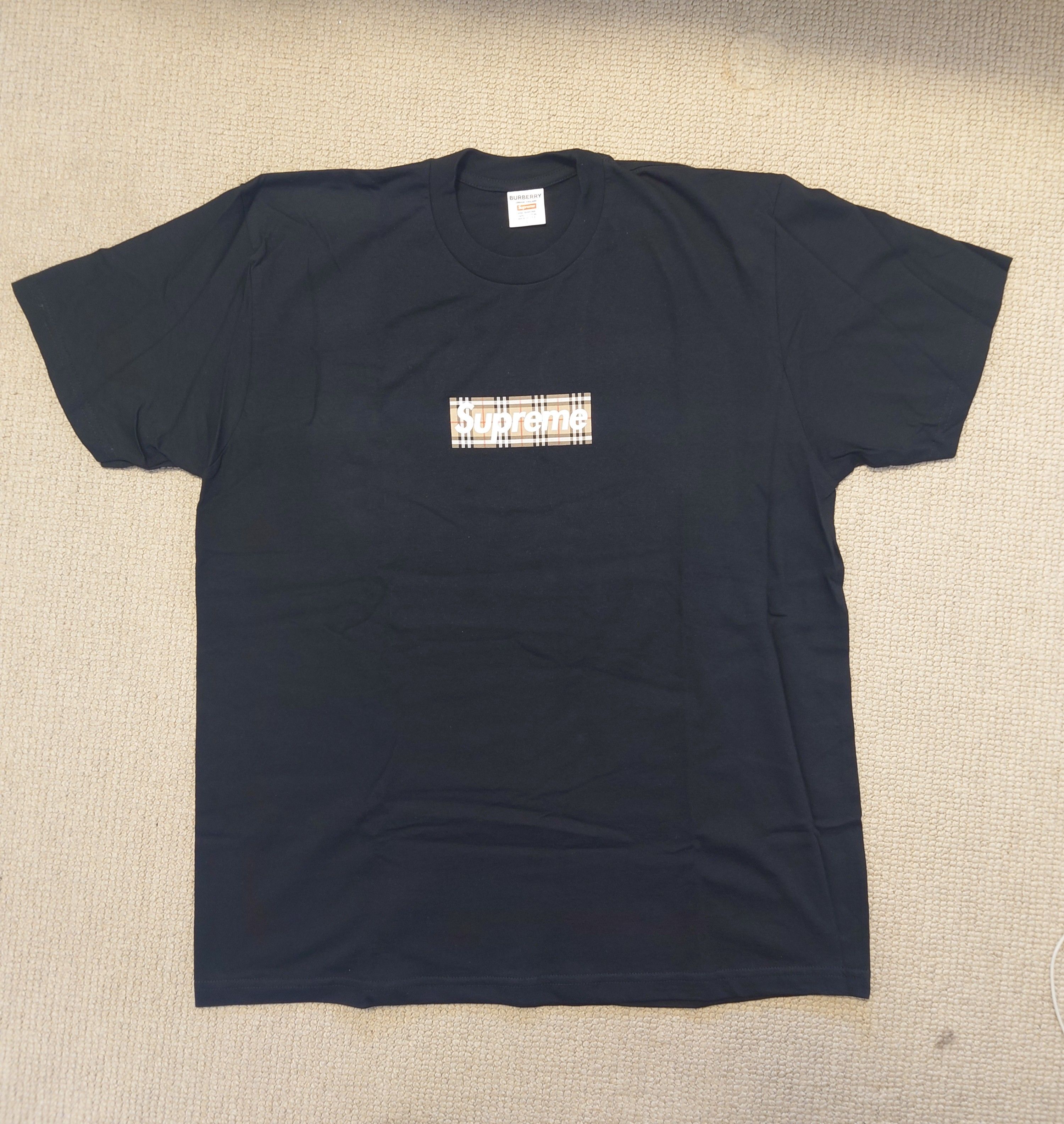Supreme / Burberry Box Logo Tee "Black"