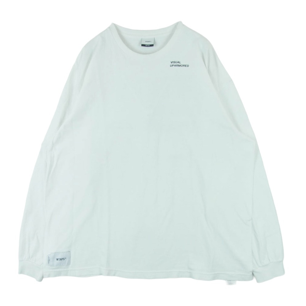WTAPS ダブルタップス 23SS 231ATDT-LTM02S VISUAL UPARMORED LS COTTON ビジュアル アップアーマード コットン ロングスリーブ 長袖 Tシャツ カットソー ホワイト系 03【中古】