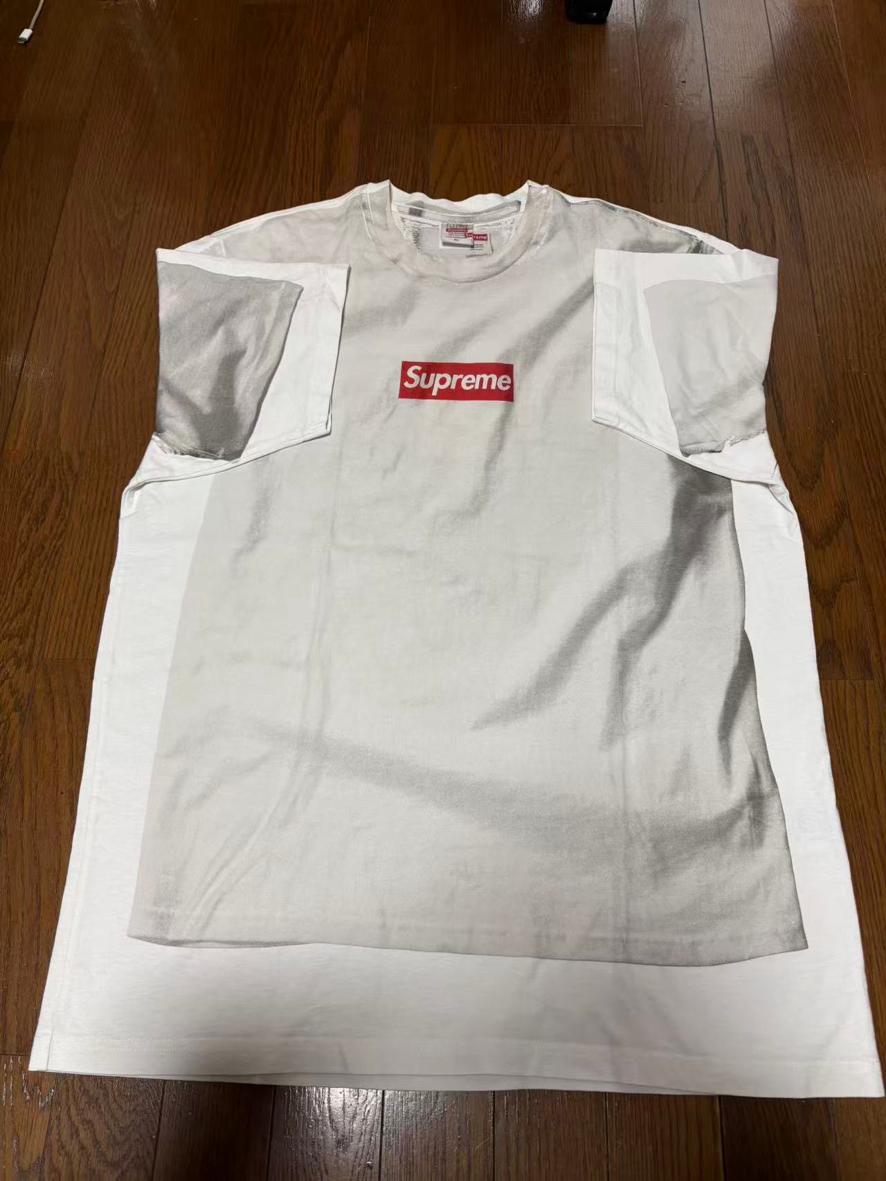 Supreme x MM6 Maison Margiela Box Logo Tee "White"