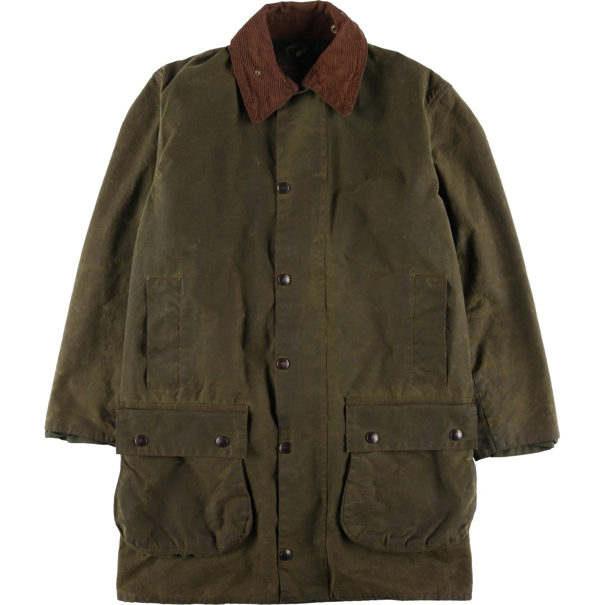 古着 80年代 バブアー Barbour NORTHUMBRIA ノーザンブリア 2ワラント ワックスコットン オイルドジャケット 英国製 メンズS相当 ヴィンテージ/eaa614867