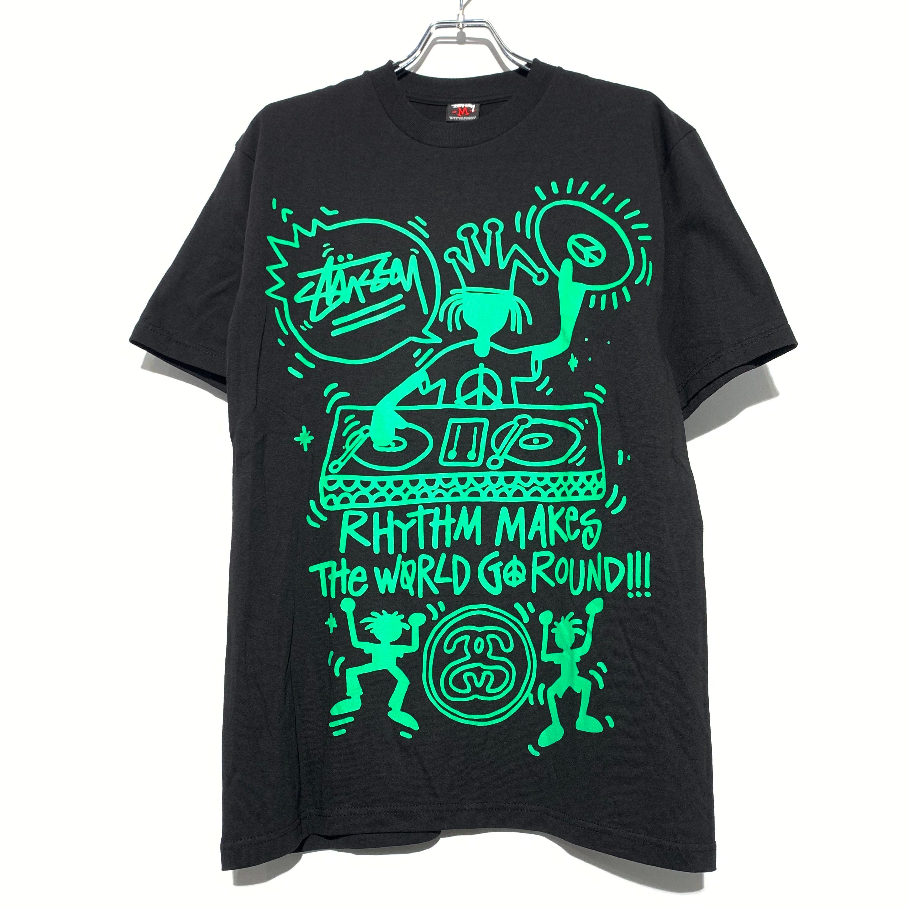 STUSSY shadow Man DJ Tee Black