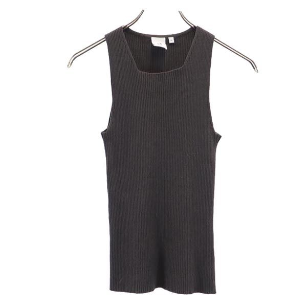 ARMANI EXCHANGE アルマーニエクスチェンジ ノースリーブ リブニット タンクトップ M チャコールブラウン系
