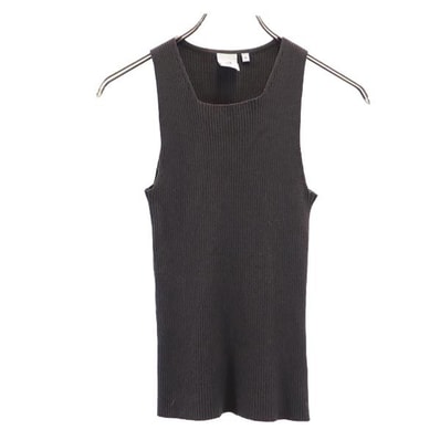 ARMANI EXCHANGE アルマーニエクスチェンジ ノースリーブ リブニット タンクトップ M チャコールブラウン系