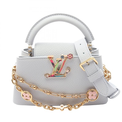 ルイ・ヴィトン LOUIS VUITTON LV × TM カプシーヌEW MINI 2WAY ハンドバッグ バッグ レザー レディース ブルー系 M13707 【中古】