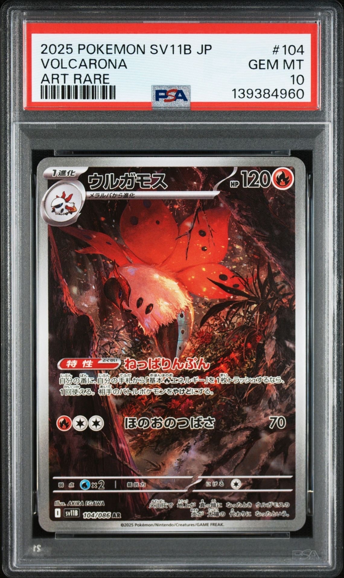 PSA10】ウルガモス AR [SV11B 104/086](拡張パック「ブラックボルト