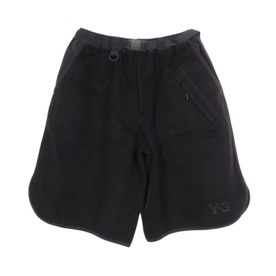 ワイスリー Y-3 M LEO FLEECE FOOTBALL SHORTS ハーフパンツ パンツ 衣料品 ボトムス ウール ポリエステル / モヘヤ メンズ ブラック系 【中古】