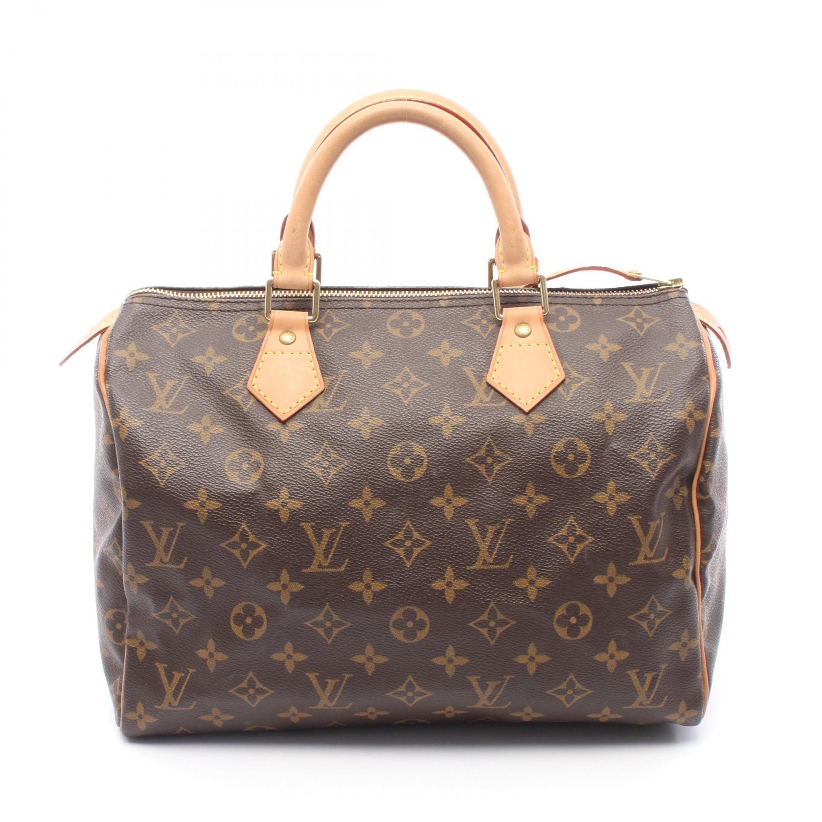 ルイ・ヴィトン LOUIS VUITTON スピーディ30 ハンドバッグ バッグ PVCコーティングキャンバス レザー モノグラム レディース ブラウン系 M41526 【中古】