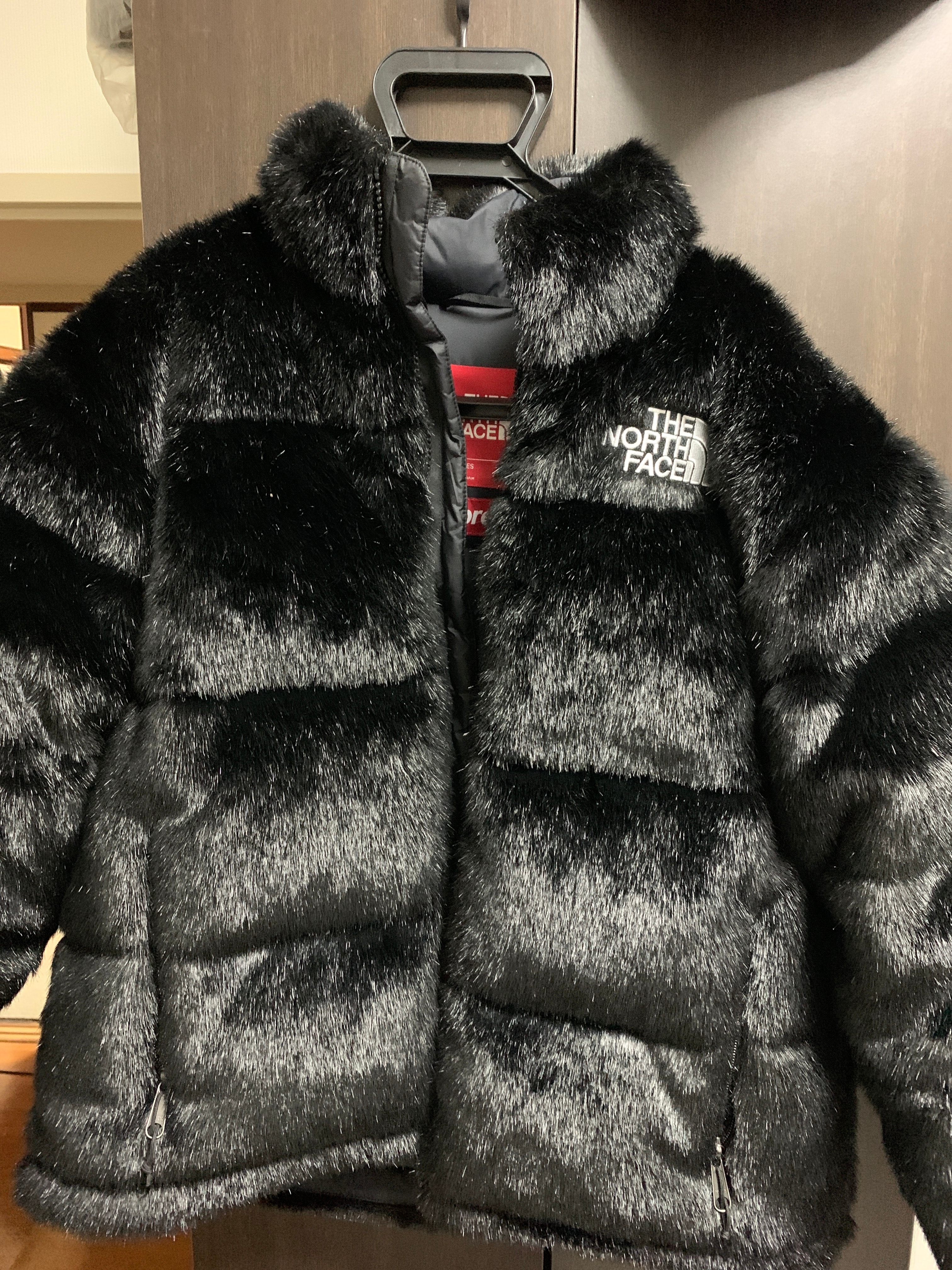 Supreme x The North Face Faux Fur Nuptse Jacket "Black"