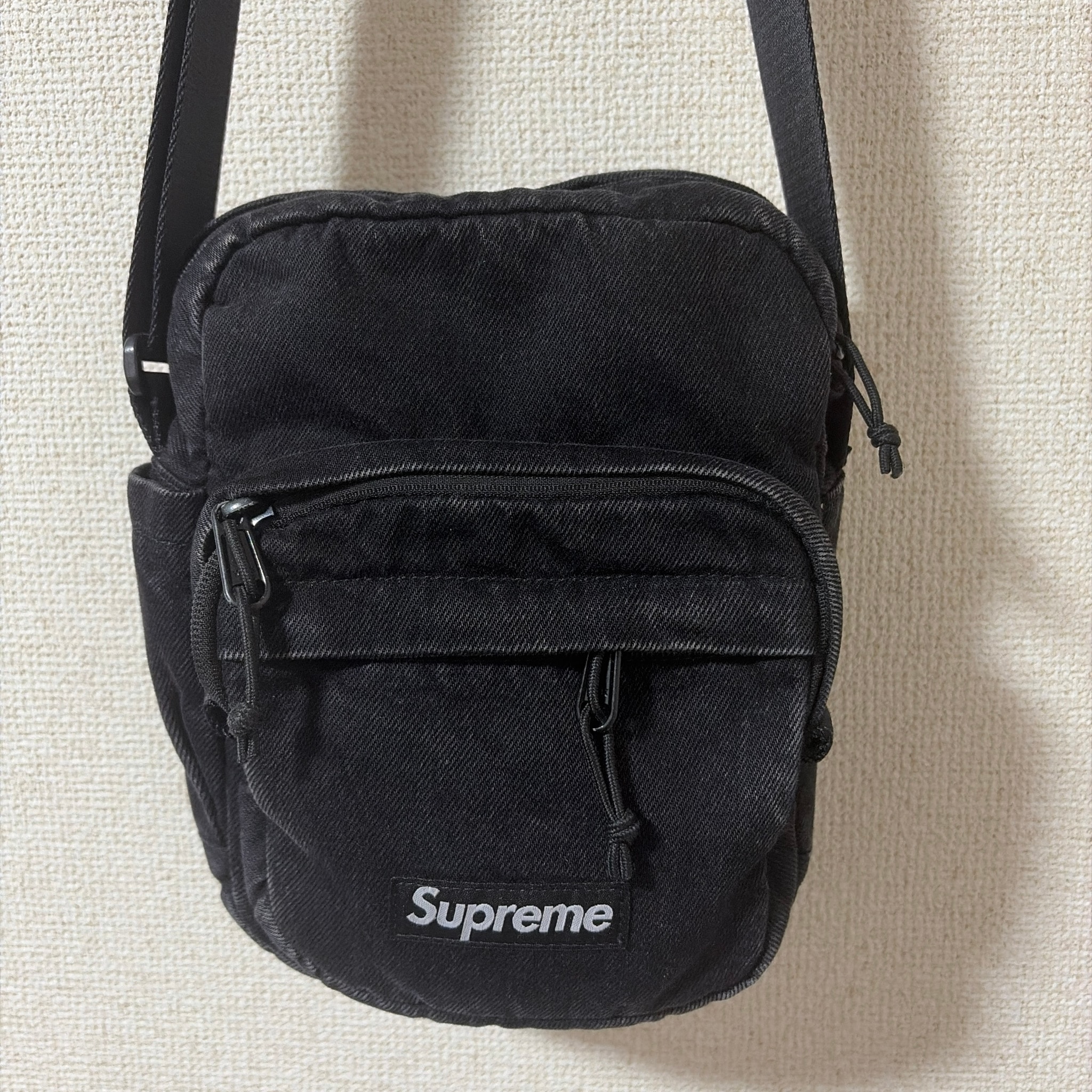 Supreme Denim Shoulder Bag “Black”