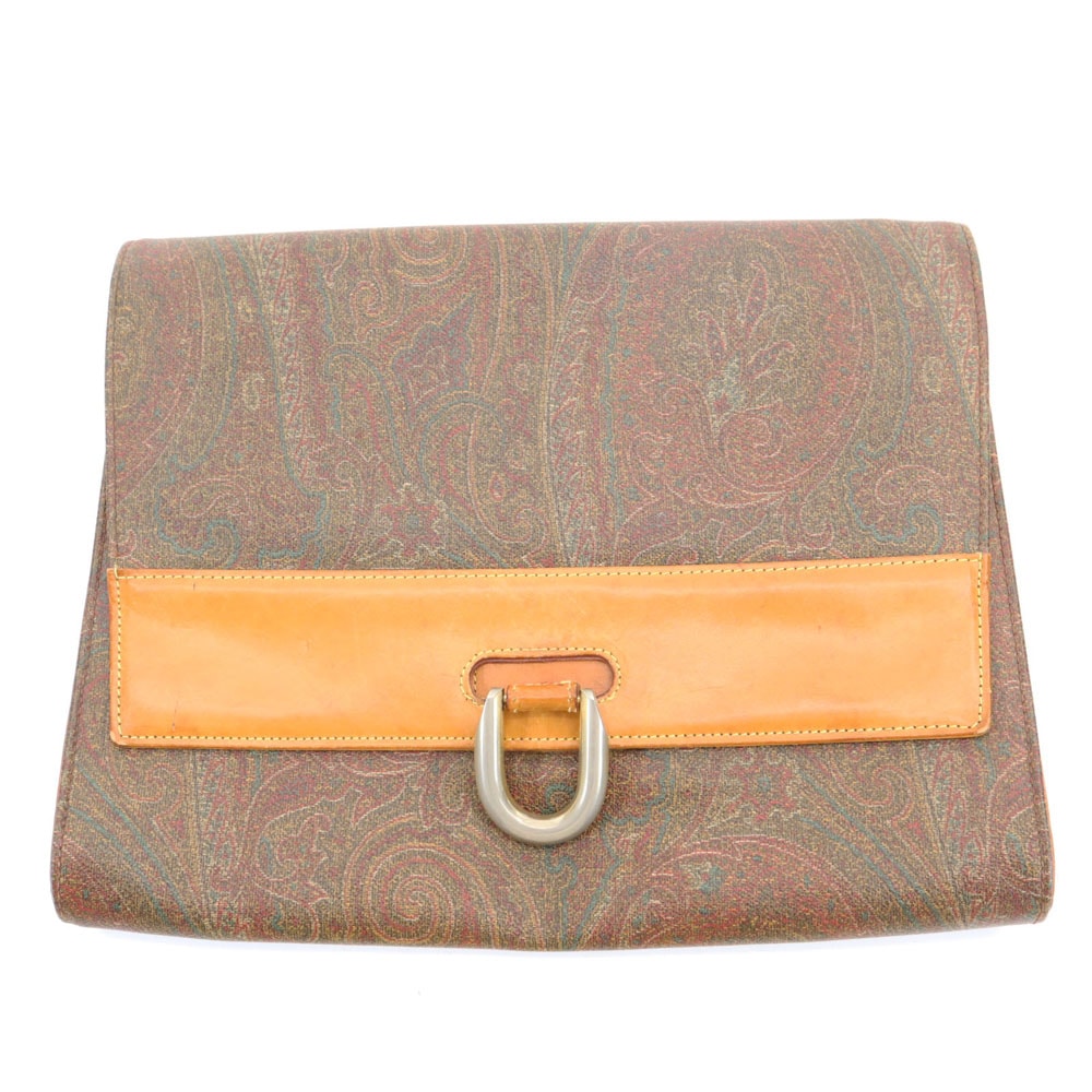 ETRO エトロ クラッチバッグ ブラウン系