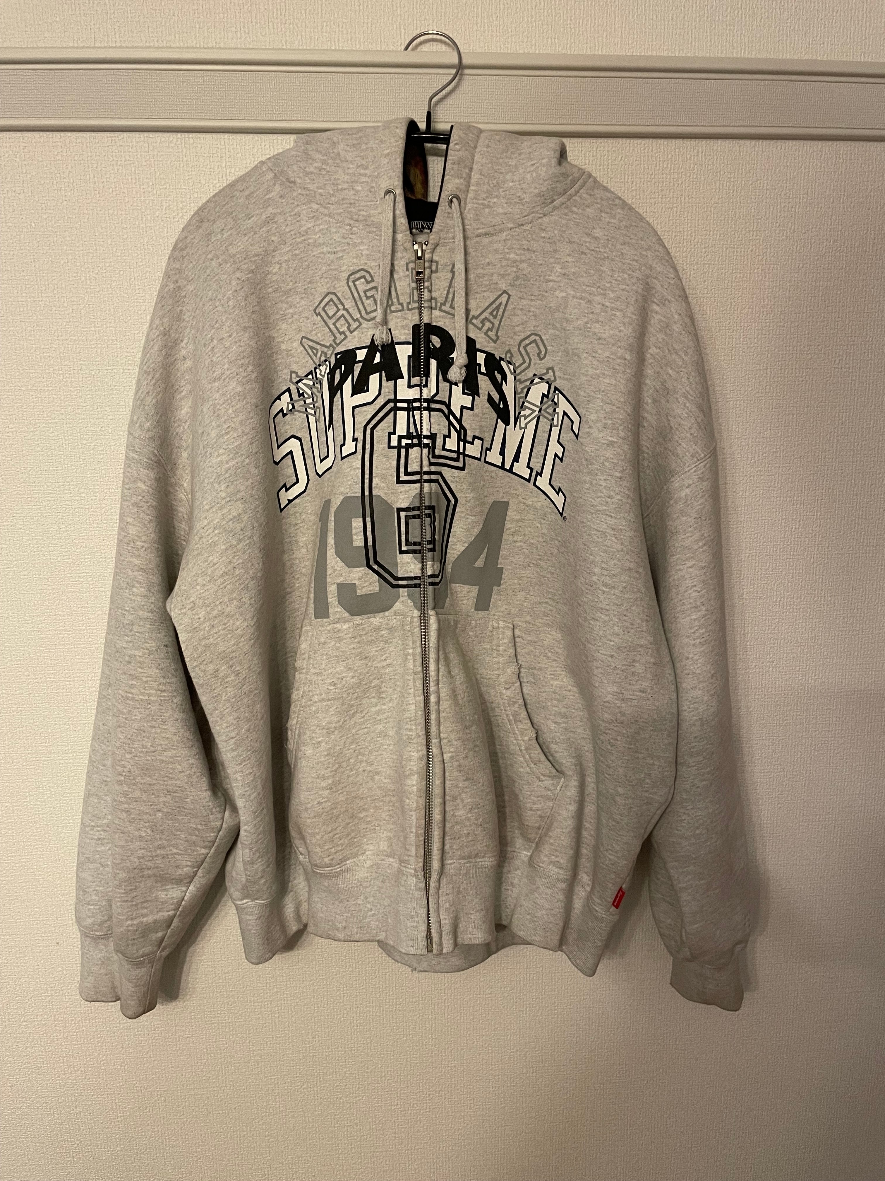 Supreme x MM6 Maison Margiela Zip Up Hooded Sweatshirt "Ash Grey"