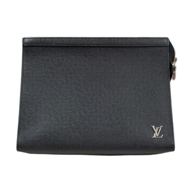 ルイヴィトン ポシェット ヴォワヤージュ タイガ クラッチバッグ タイガレザー M30450 ブラック メンズ LOUIS VUITTON 中古
