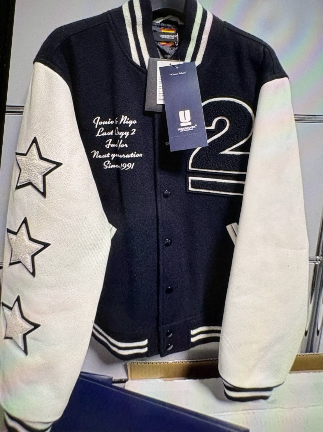 HUMAN MADE UNDERCOVER LAST ORGY2 VARSITY JACKET "Black"