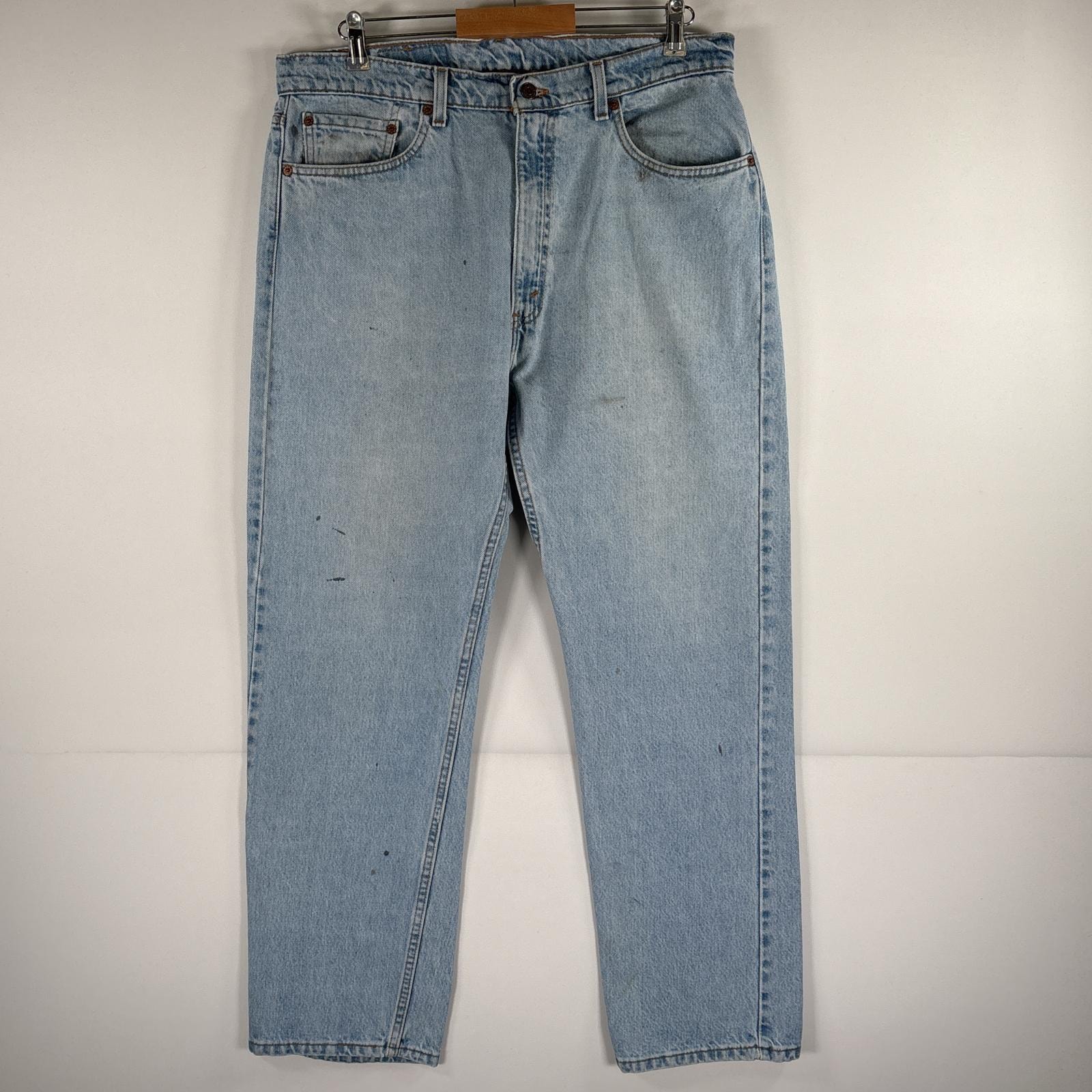 古着 90's/90年代 リーバイス Levi's USA製 デニムパンツ 505 ストレート 5ポケット ジップ ジーンズ ジーパン w38 L30 ブルー メンズ