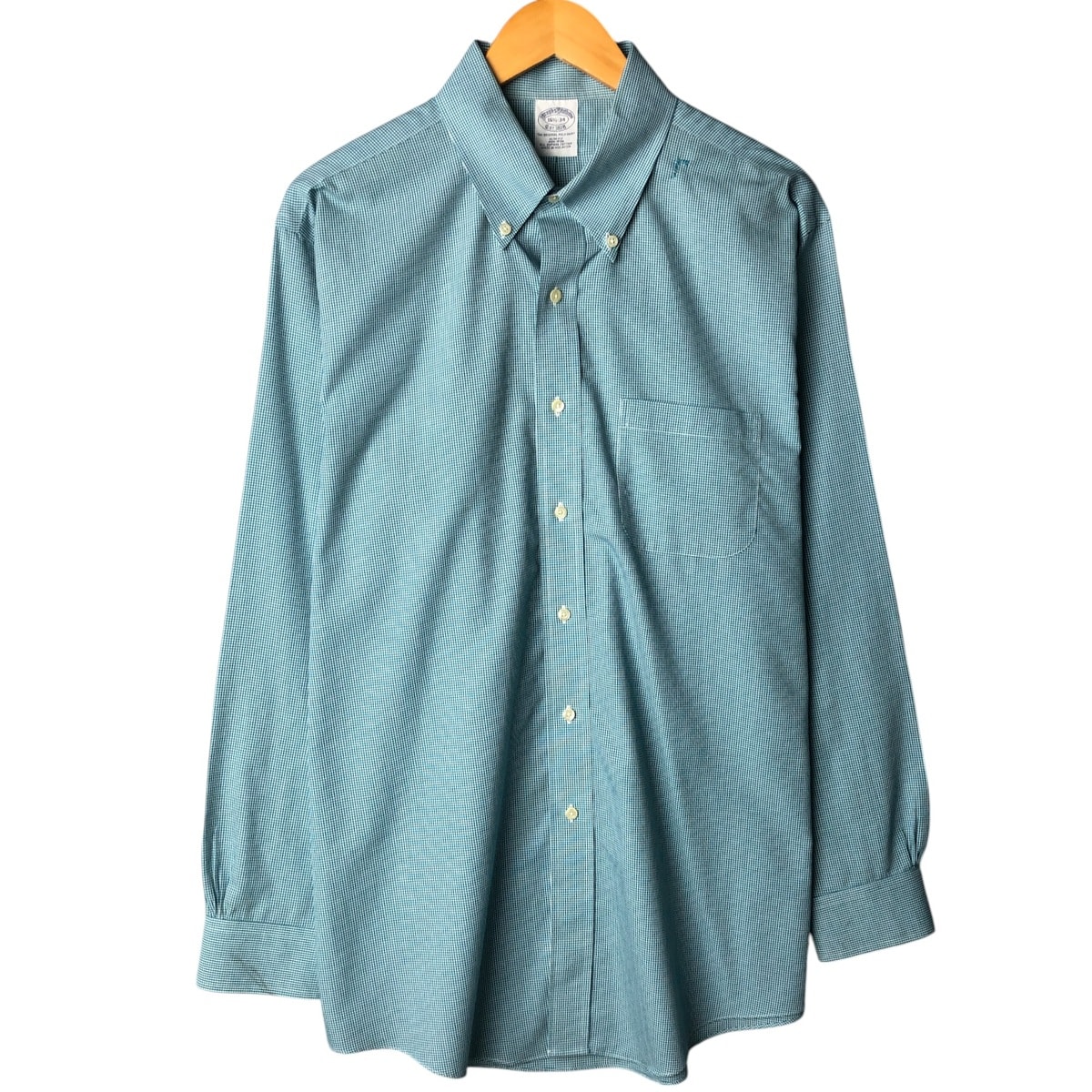 古着 ブルックスブラザーズ Brooks Brothers Est.1818 ギンガムチェック 長袖 ボタンダウンチェックシャツ メンズL相当/eaa566937