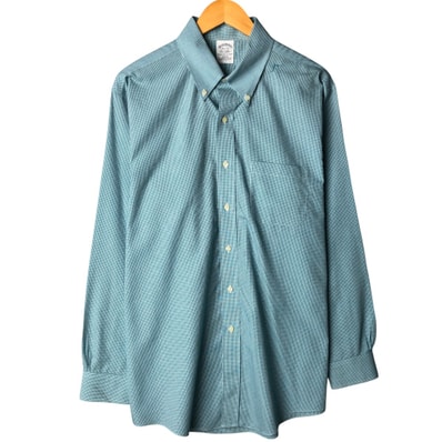 古着 ブルックスブラザーズ Brooks Brothers Est.1818 ギンガムチェック 長袖 ボタンダウンチェックシャツ メンズL相当/eaa566937