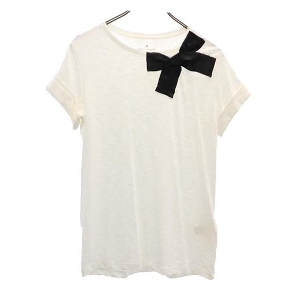 Kate Spade ケイトスペード リボン 半袖 Tシャツ XS ホワイト