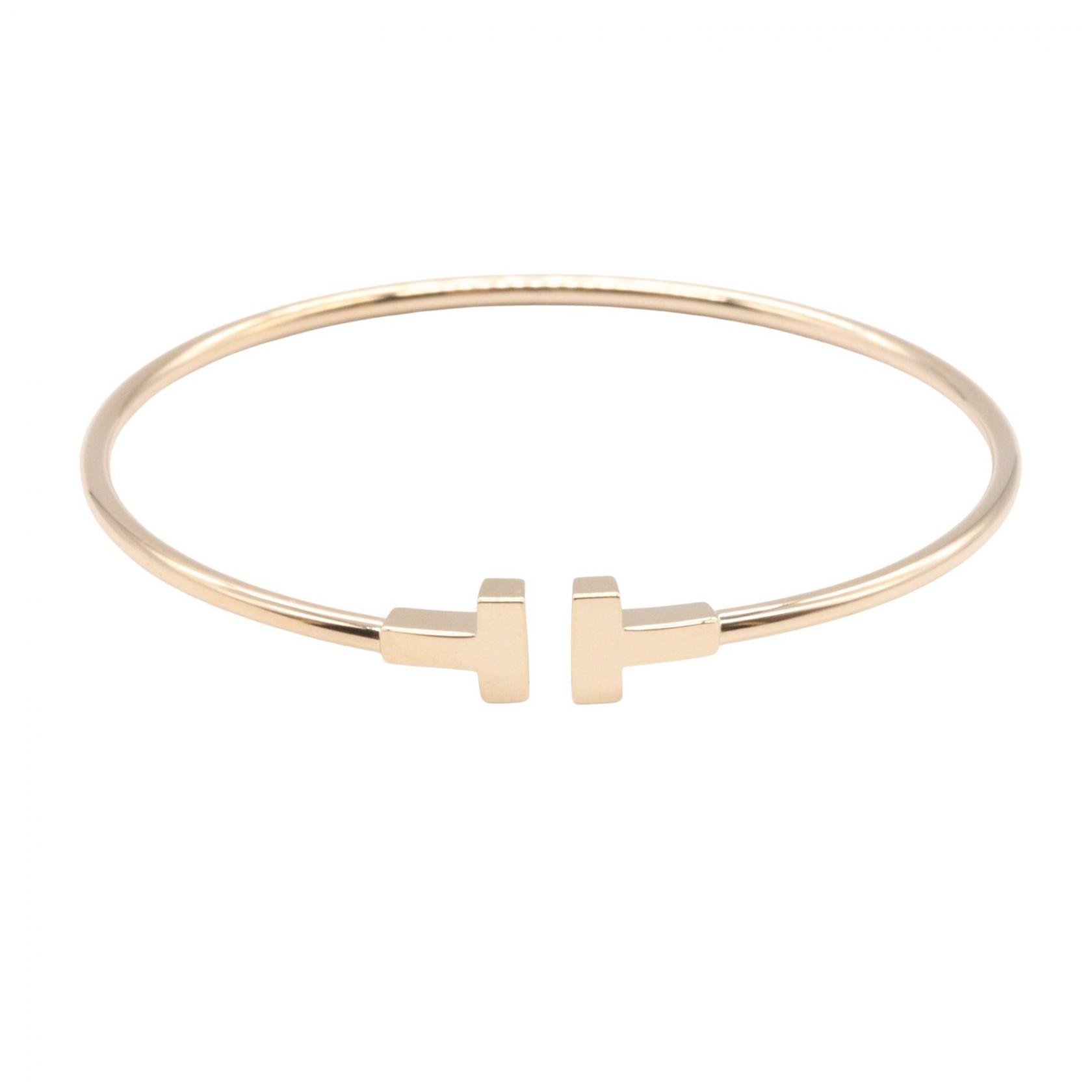 ティファニー TIFFANY&CO Tワイヤー ブレスレット ブレスレット アクセサリー K18PG(ピンクゴールド) レディース ゴールド系 【中古】