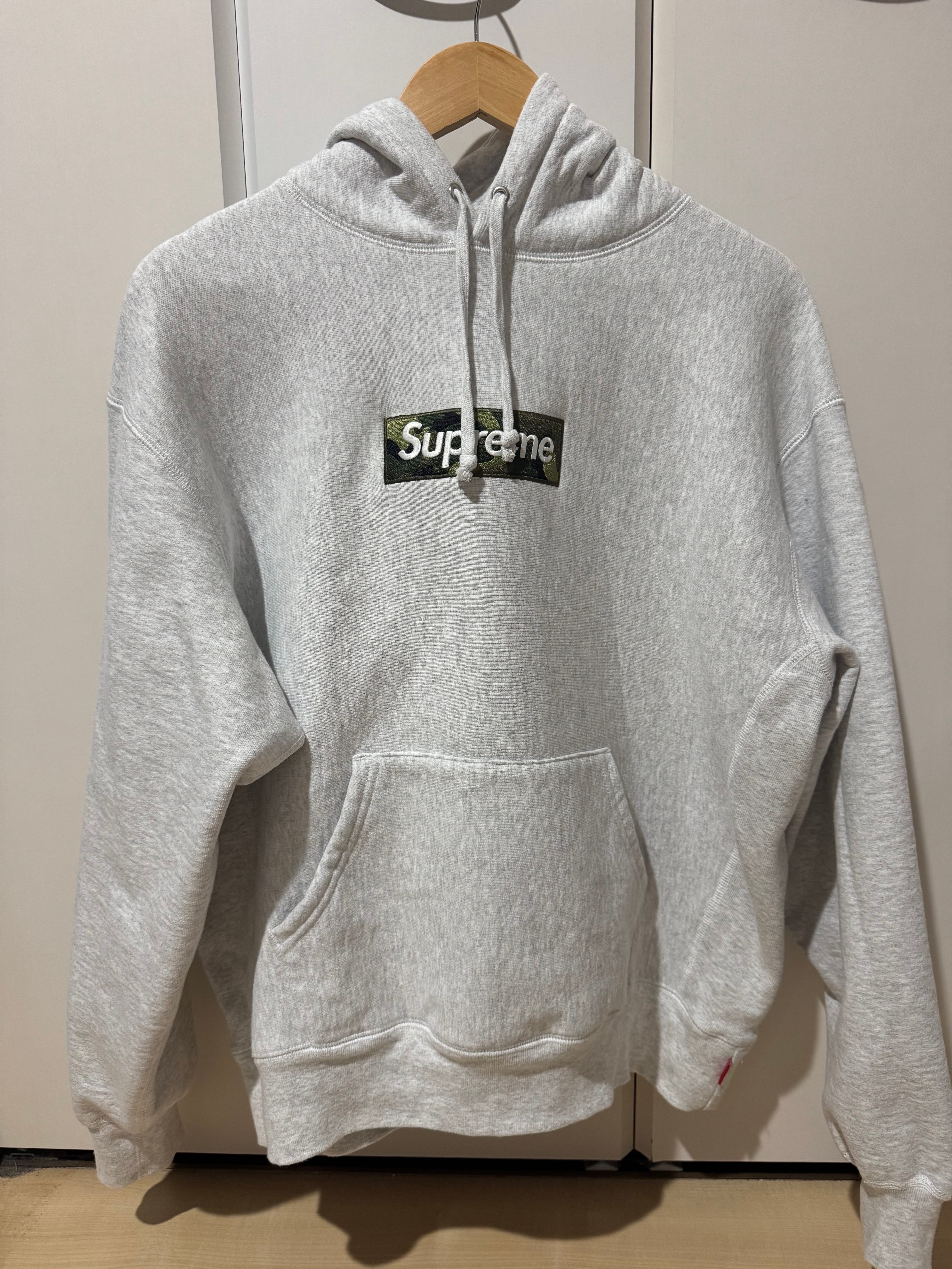 Supreme Box Logo Hooded Sweatshirt "Ash Grey" (23FW)