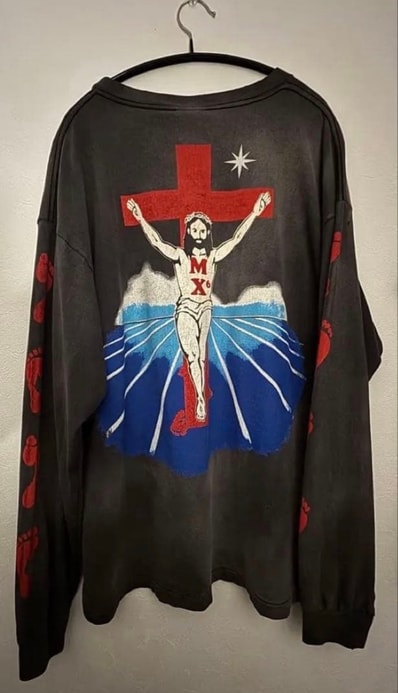 Saint Mxxxxxx LS Tee Foot Print "Black"