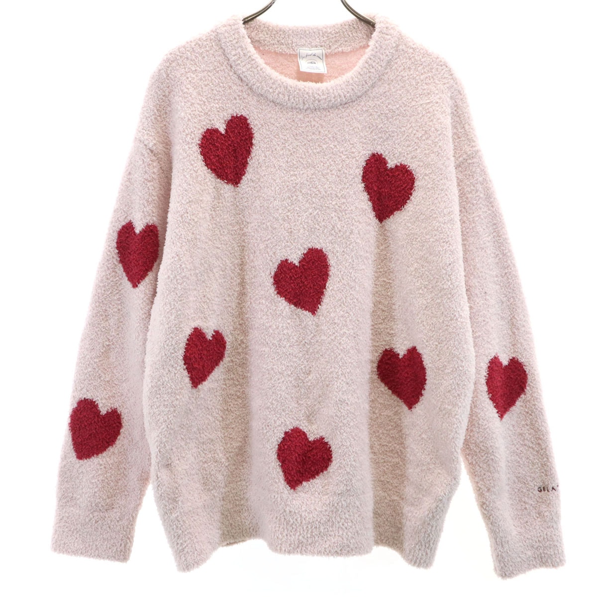 美品 gelato pique ジェラートピケ ハート 長袖 ルームウェア F ピンク系